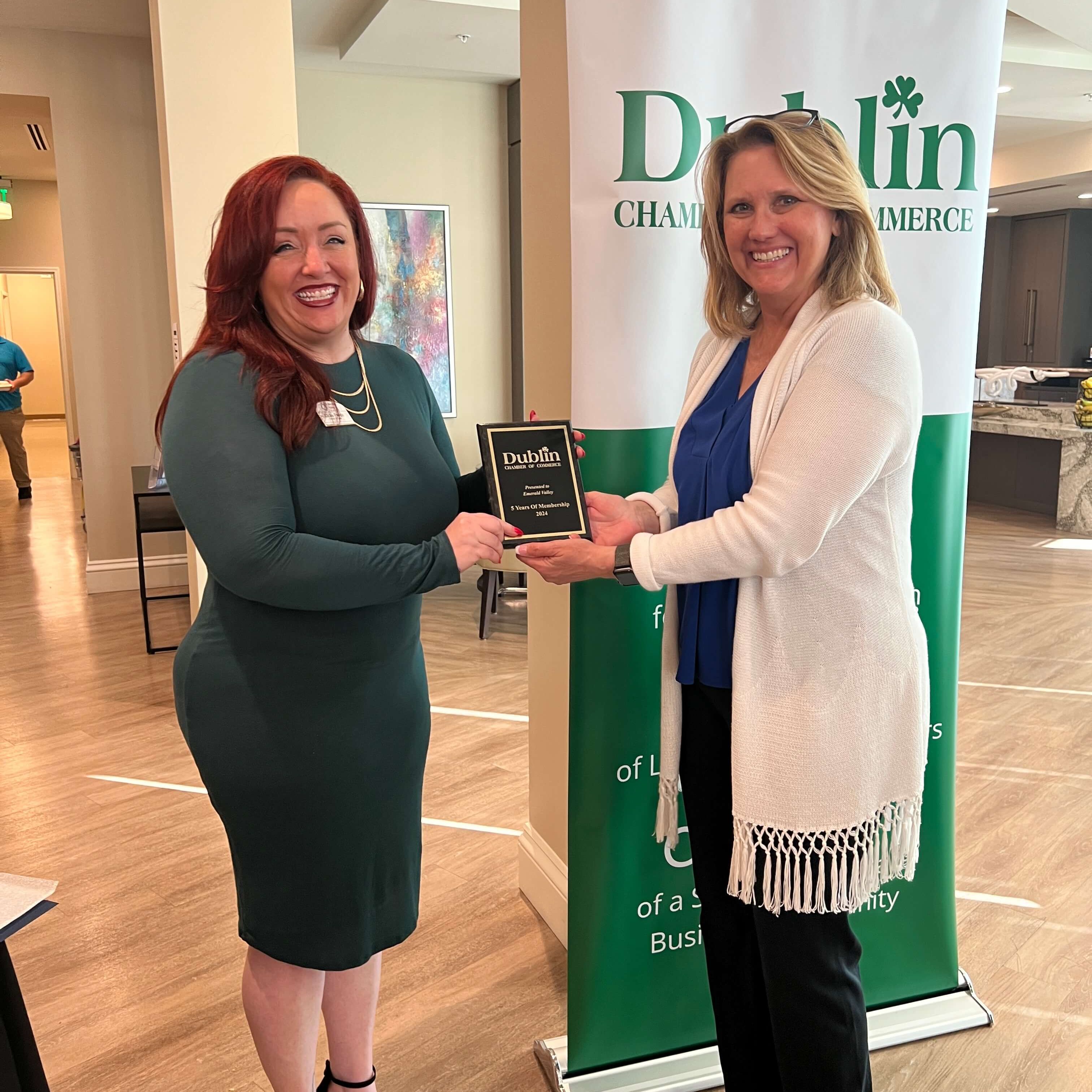 Plaque presentation from one person to another